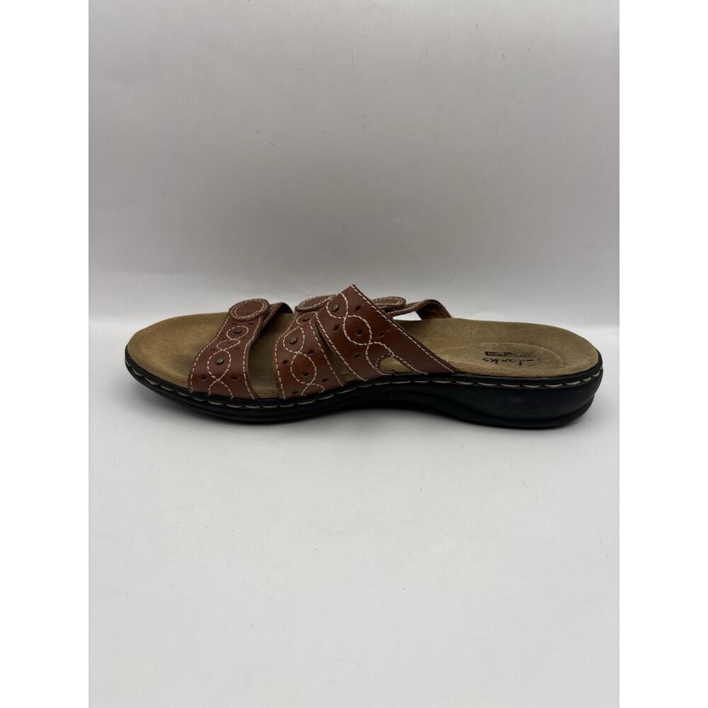 Clarks Leisa Cacti Q Brown Slide Sandals Women Size 7.5 - Picture 6 of 9